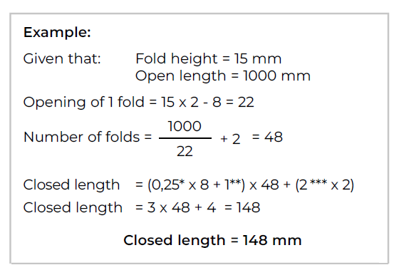 formula_pacco_chiuso_soff_std_EN Flat protective bellows without laminations