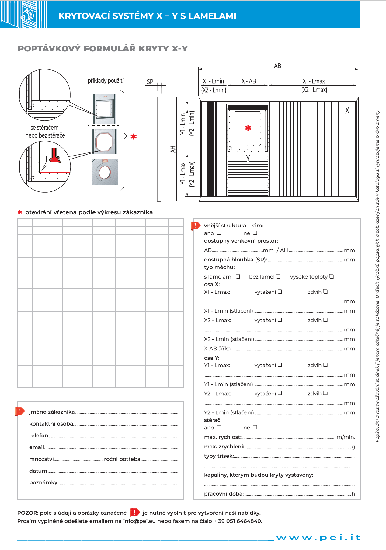 Modulární krytovací systémy X-Y