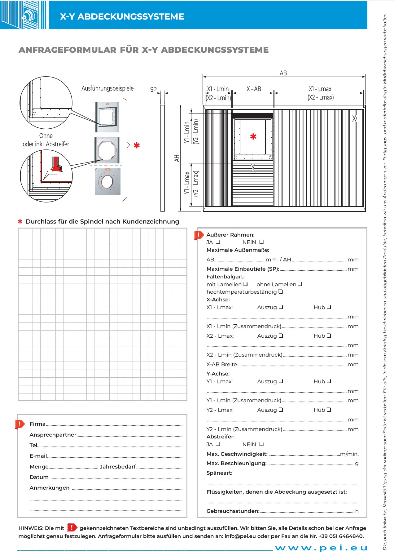 X-Y Abdeckungssystem