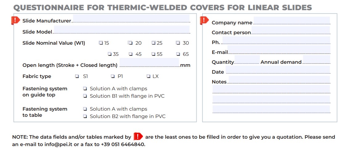 Thermo-welded bellows for linear rails