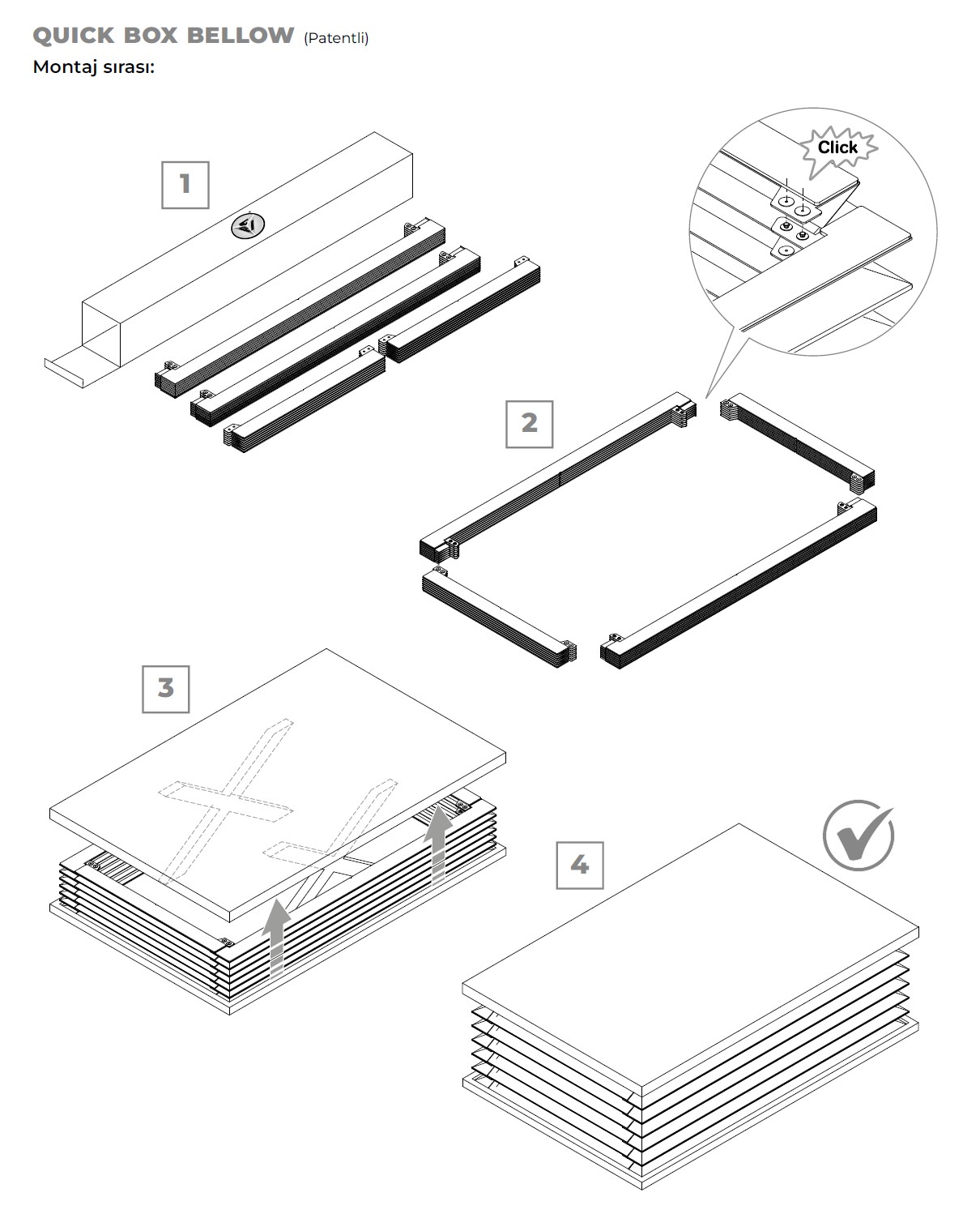 Kaldırma platformları için koruma körükleri