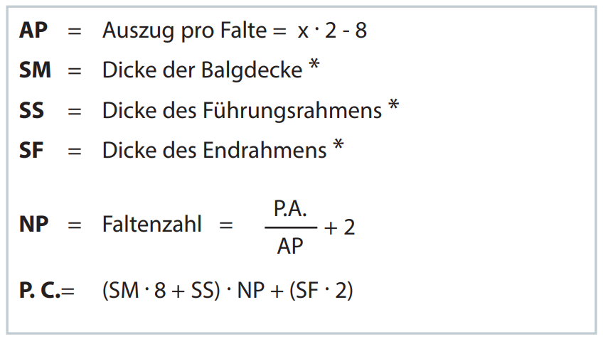 Thermogeschweißte Faltenbälge ohne Lamellen