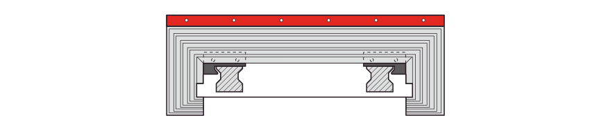 Standard telescopic steel covers