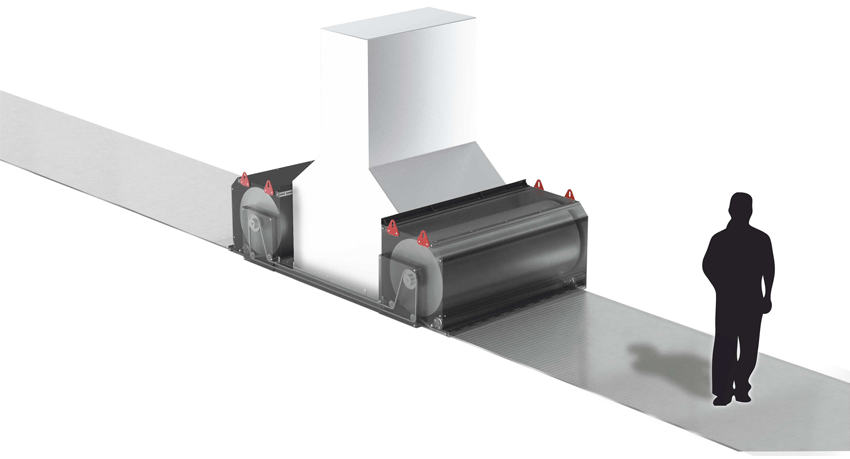 Walk-on roll-up covers for horizontal application