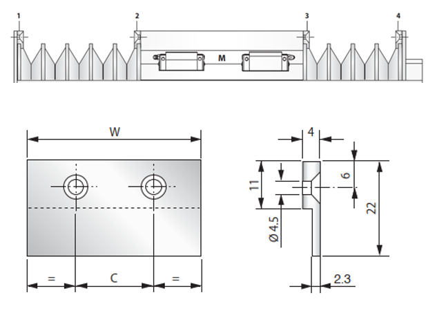 Thermo-welded bellows for linear rails