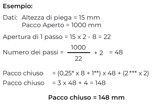 soffietti-formula-per-il-calcolo-del-pacco-chiuso-2 Soffietti di protezione piani senza lamelle